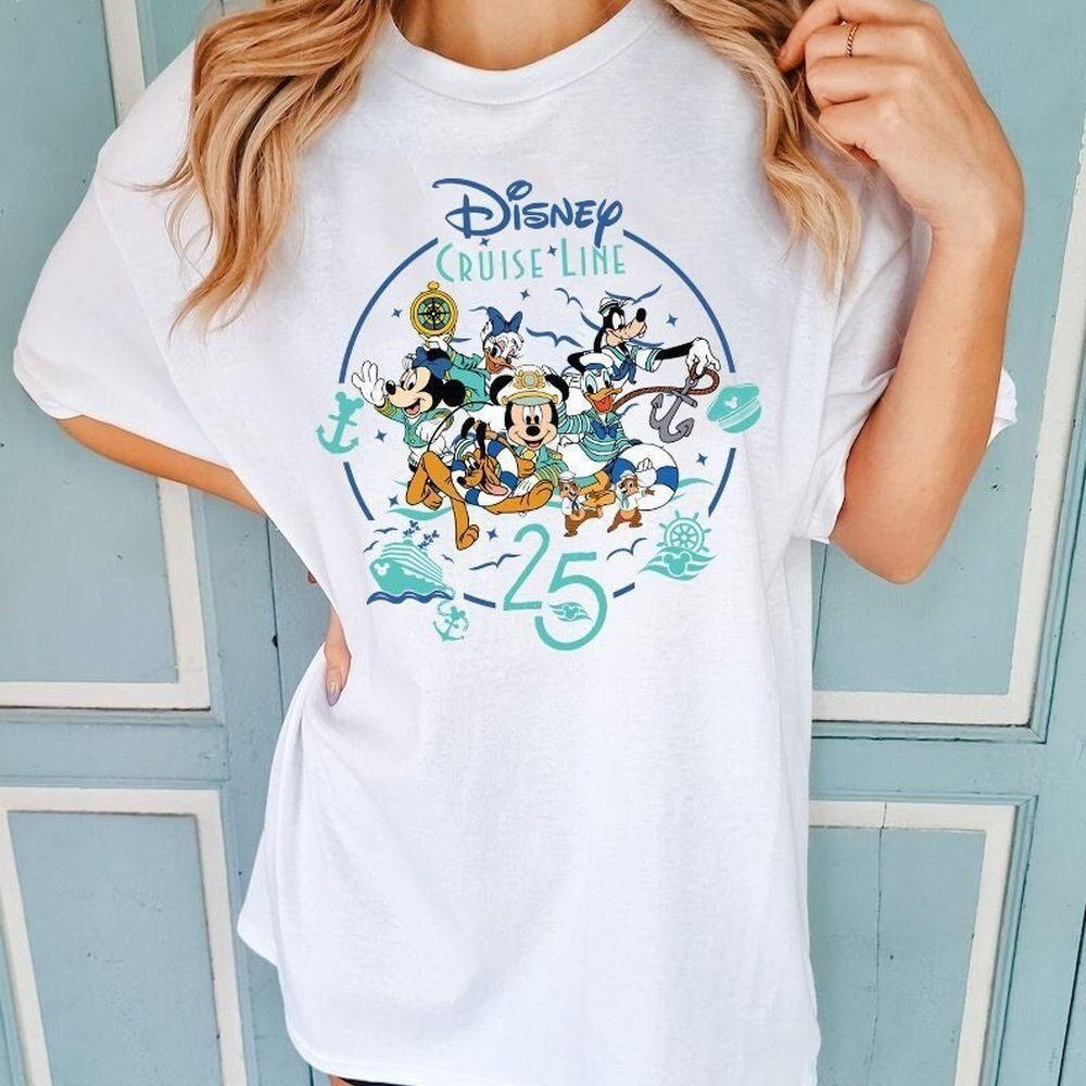 Personalized Disney Cruise Line 25th Silver Anniversary At Sea Vuitino Merch
